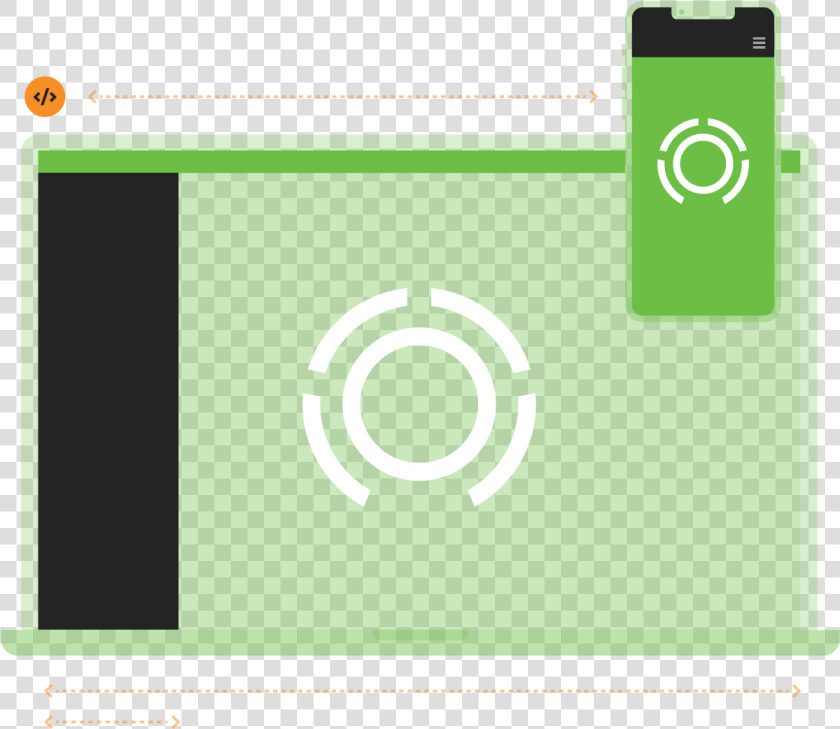 Laptop And Cell Phon Illustrations Width   Circle  HD Png DownloadTransparent PNG