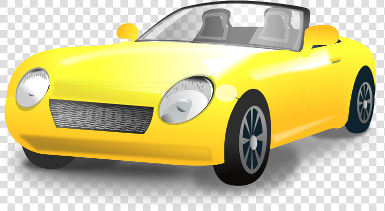 Free Vector Yellow Convertible Sports Car   Yellow Sports Car Convertible  HD Png DownloadTransparent PNG