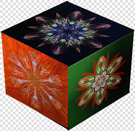 Mandala  Cube  Square  Cube Shape  Structure  Red   Floral Design  HD Png DownloadTransparent PNG