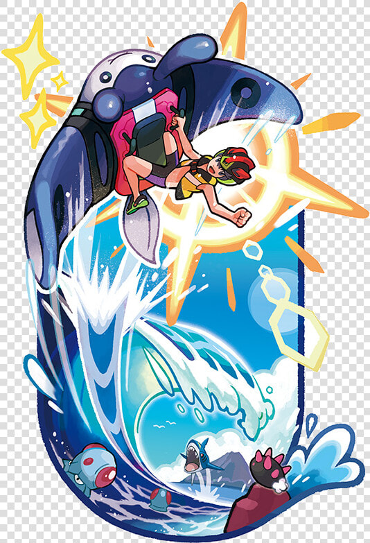 Pokemon Ultra Sun And Moon Mantine Surf  HD Png DownloadTransparent PNG