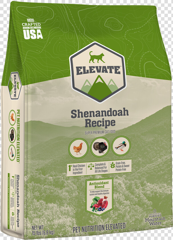 Elevate Shenandoah Fowl Recipe Super Premium Dry Cat   Lawn  HD Png DownloadTransparent PNG