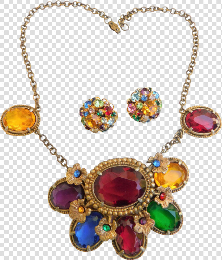 Fabulous Art Deco Moghul Royal Jewels Chunky Necklace   Necklace  HD Png DownloadTransparent PNG