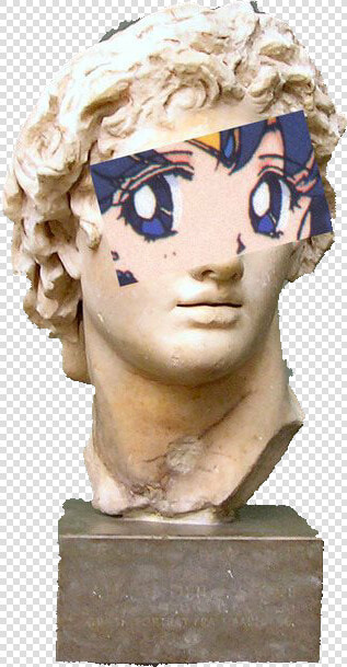  sculpture  vaporwave  aesthetic  tumblr   Ancient Greek Man Art  HD Png DownloadTransparent PNG