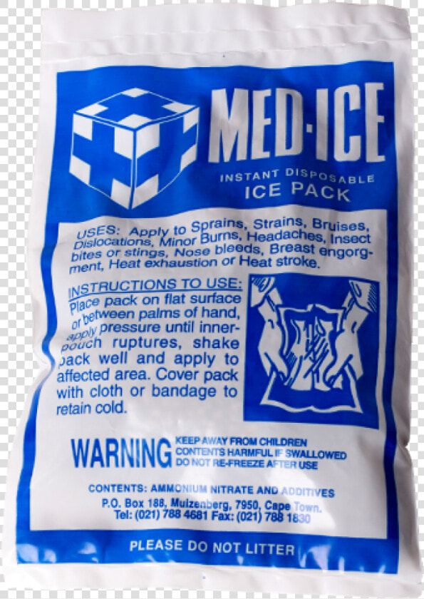 Medice Instant Ice Pack Large   Heat Stroke Cold Pack  HD Png DownloadTransparent PNG