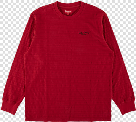 Supreme Rope Stripe L s Top Fw   Sacred Heart Navy Supreme L S Shirt  HD Png DownloadTransparent PNG