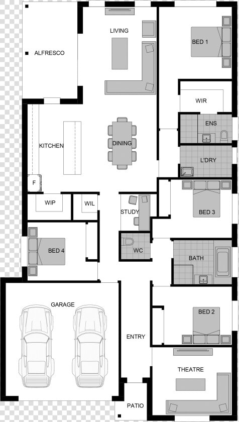 Figtree 4 Shaded Plan   Floor Plan  HD Png DownloadTransparent PNG