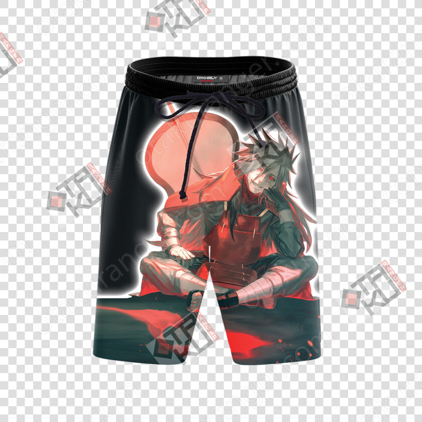 Naruto Uchiha Madara 3d Beach Shorts   Naruto Madara Sit  HD Png DownloadTransparent PNG