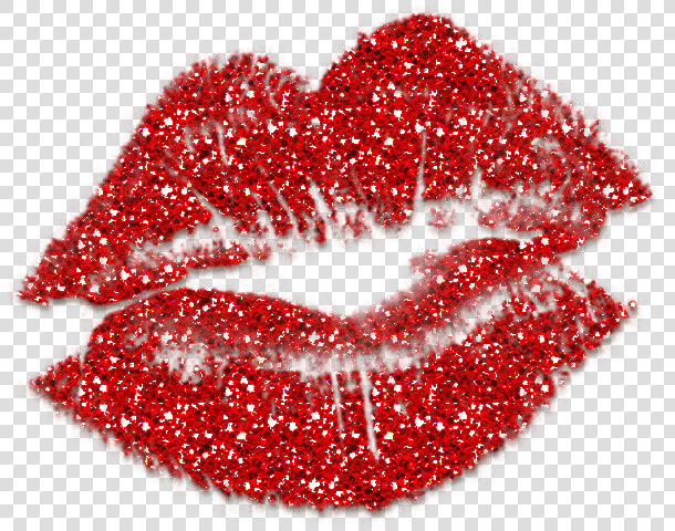 Kisses Clipart Glitter   Red Glitter Lips Clipart  HD Png DownloadTransparent PNG