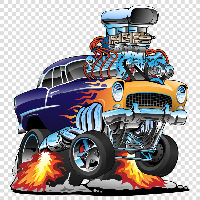 55 Funny Car V4   American Muscle Cars Engine  HD Png DownloadTransparent PNG