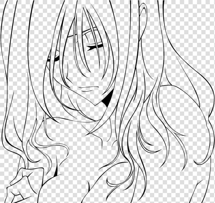 Transparent Anime Lineart Png   Anime Girl Crying Coloring Page  Png DownloadTransparent PNG