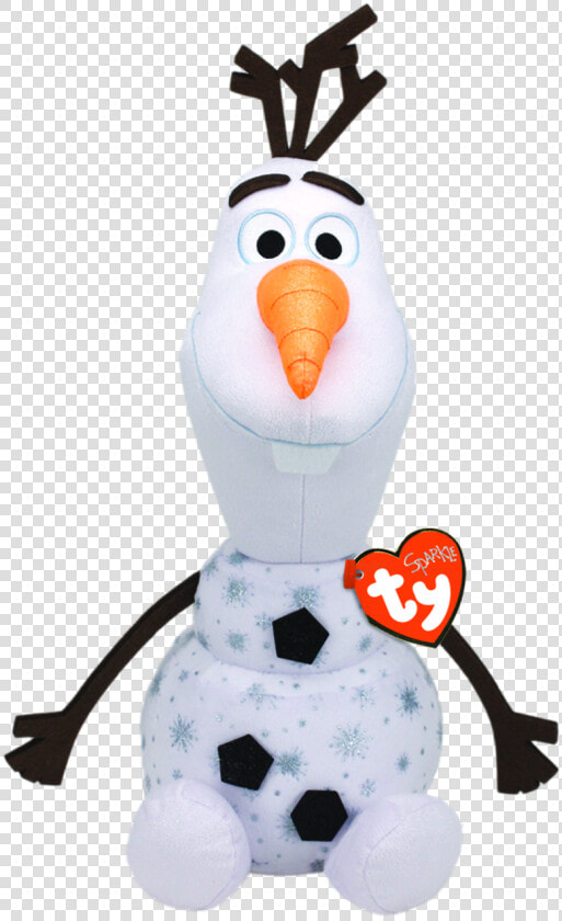 Ty Medium Olaf Snowman Plush   Ty Sparkle Olaf  HD Png DownloadTransparent PNG