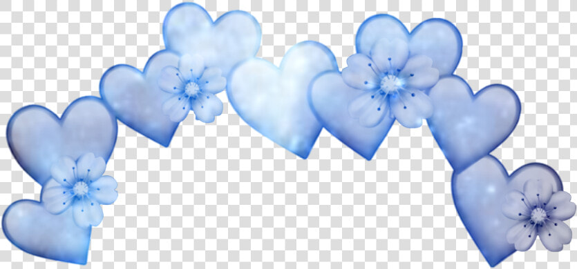  heart  galaxy  crown  blue  flower  heartcrown  lovecrown   Transparent Green Flower Crown  HD Png DownloadTransparent PNG