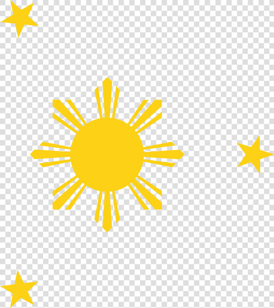 Philippine Flag Sun And Stars  HD Png DownloadTransparent PNG