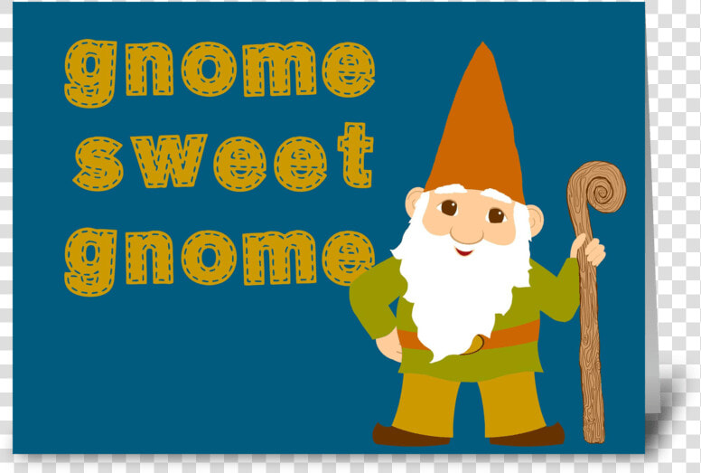 Gnome Sweet Gnome Greeting Card   Cartoon  HD Png DownloadTransparent PNG