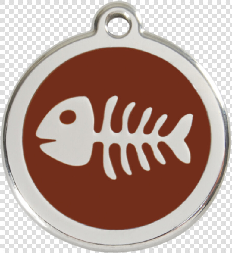 Brown Fish Skeleton Pet Tag   Fish Id Tag  HD Png DownloadTransparent PNG