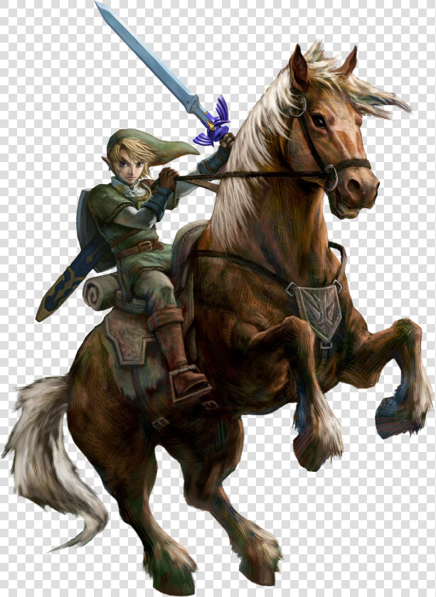 Twilight Princess Link Png   Legend Of Zelda Twilight Princess Link On Epona  Transparent PngTransparent PNG