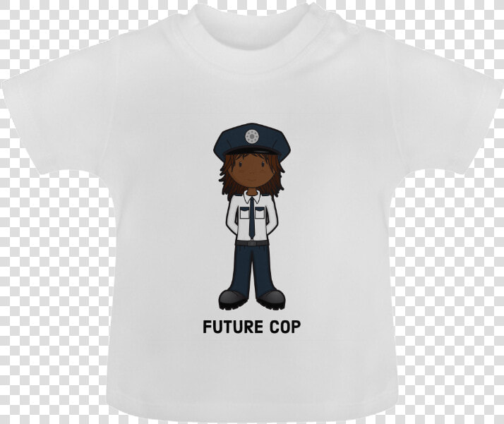 Police Officer Girl Law Enforcement Baby Classic T shirt   Cartoon  HD Png DownloadTransparent PNG