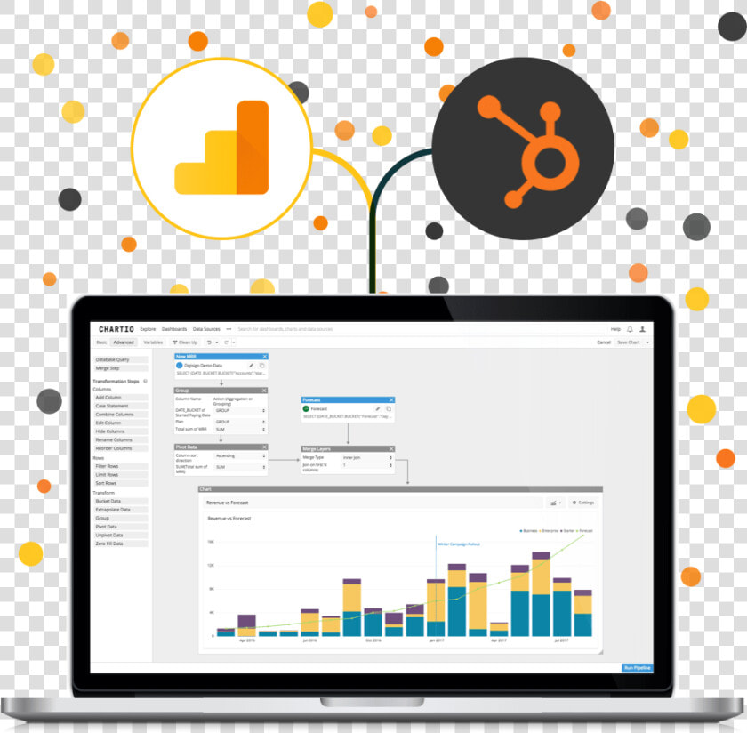 Google Analytics And Hubspot   Circle  HD Png DownloadTransparent PNG