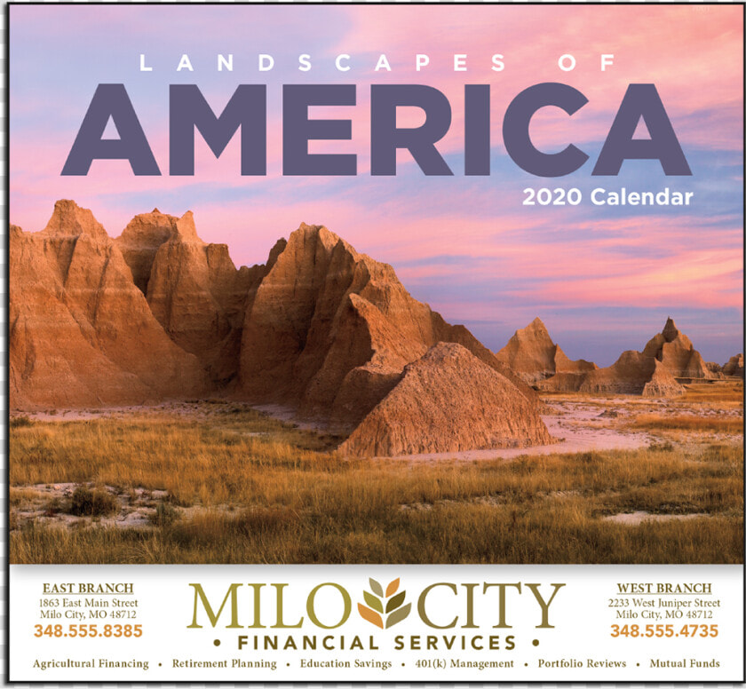 Picture Of Landscapes Of America Wall Calendar   Landscape Calendar  HD Png DownloadTransparent PNG