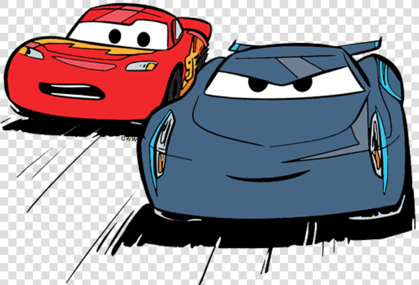 Lightning Mcqueen Clip Art   Lightning Mcqueen And Jackson Storm Cartoon  HD Png DownloadTransparent PNG