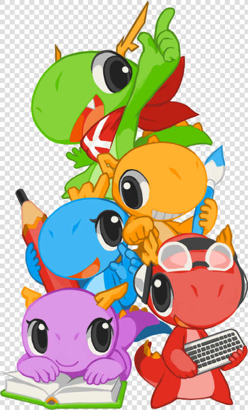 Konqi And His Colorful Friends  HD Png DownloadTransparent PNG