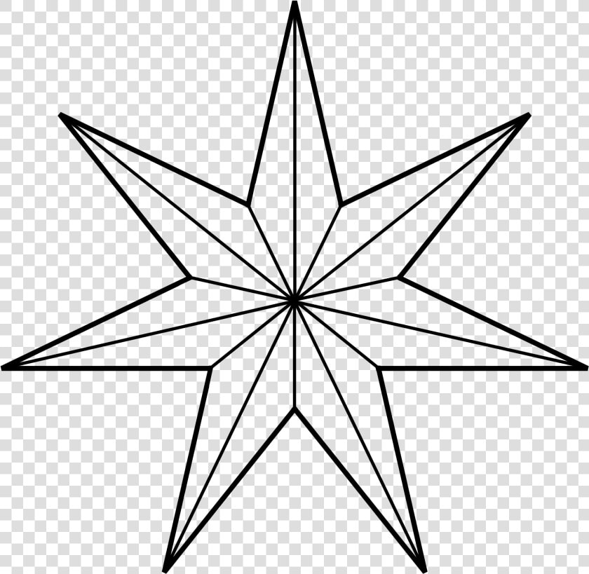 7 Ray Mullet   7 Pointed Nautical Star  HD Png DownloadTransparent PNG