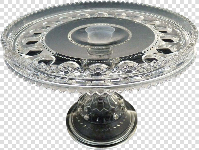 Antique Glass Pedestal Cake Stand Kings Crown Adams   Circle  HD Png DownloadTransparent PNG