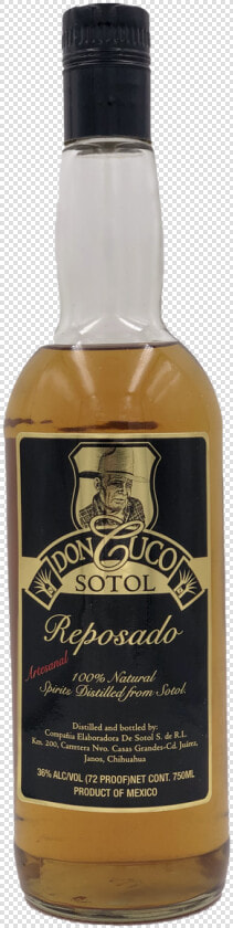 Don Cuco Sotol Reposado   Single Malt Whisky  HD Png DownloadTransparent PNG