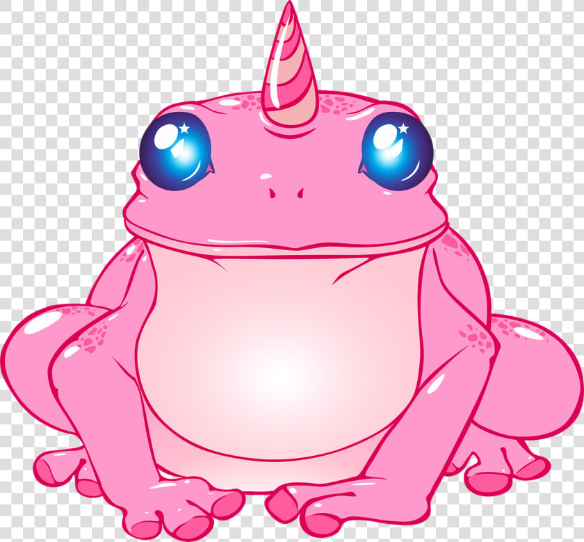 Frog  Unicorn  Fantasy  Pink  Rosa  Horn  Nice  Toad   Sapo En Dibujo Animado  HD Png DownloadTransparent PNG