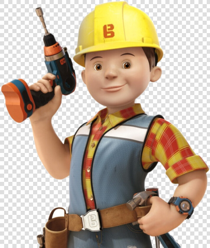 Bob The Builder  Child  Television  Headgear  Hard   Bob The Builder With Drill  HD Png DownloadTransparent PNG