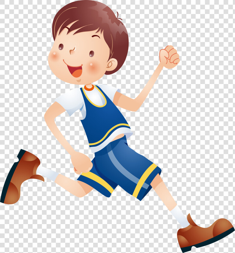 Child Cartoon Clip Art   Happy Running Boy Cartoon  HD Png DownloadTransparent PNG