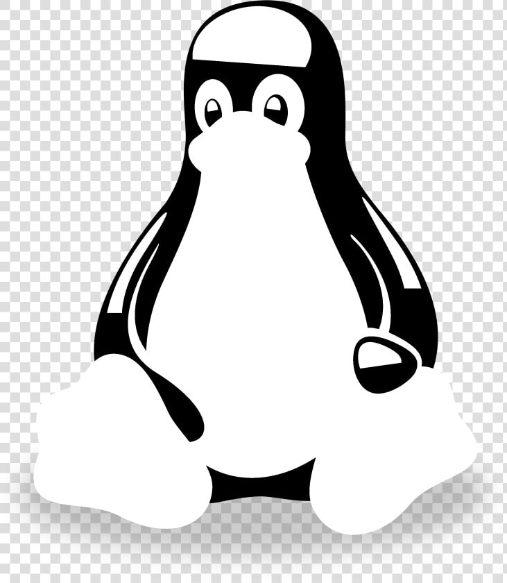 Tux Logo Black And White   Linux Operating System Linux  HD Png DownloadTransparent PNG