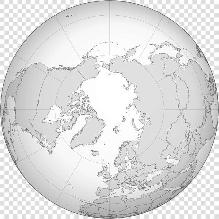 Blankmap Ao 090n North Pole   London To North Pole  HD Png DownloadTransparent PNG