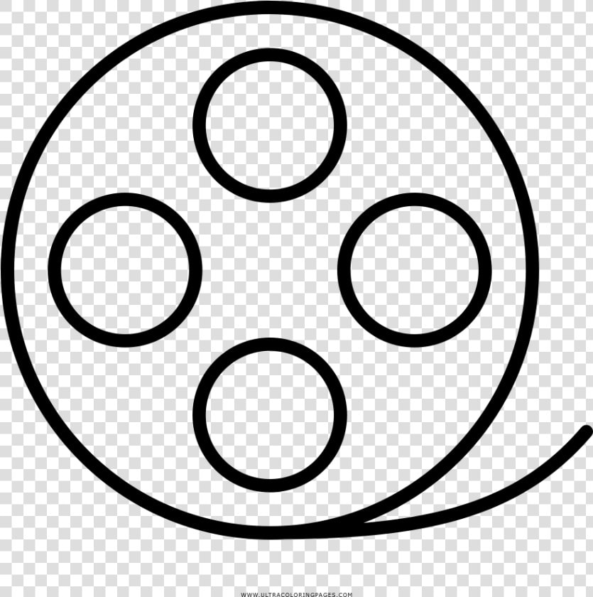 Film Reel Coloring Page   Pressing A Button  HD Png DownloadTransparent PNG