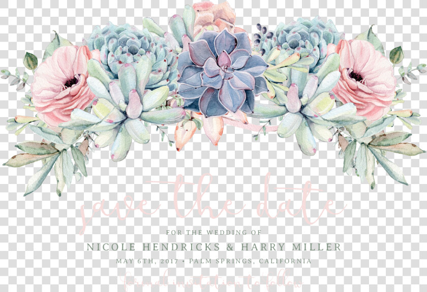 Transparent Wedding Invite Clipart   Save The Date Flowers Png  Png DownloadTransparent PNG