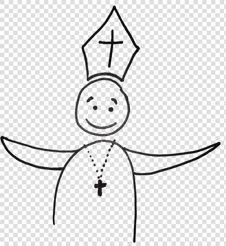 Infallible Pope   Line Art  HD Png DownloadTransparent PNG