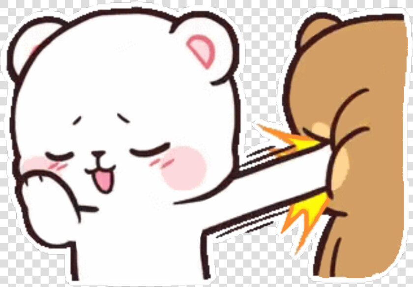  bears  bear  cute  kawaii  love  funny  fighting  punching   Milk And Mocha Bear Punch  HD Png DownloadTransparent PNG