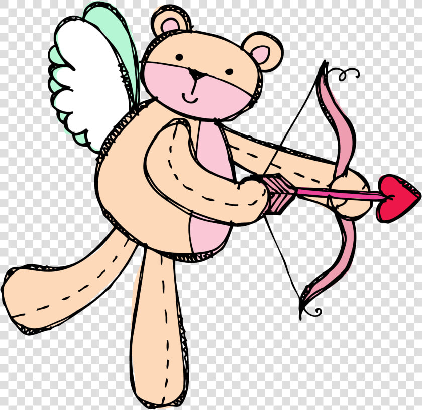 Cupid With Arrow Val Bear Valentines   Bear Cupid Png  Transparent PngTransparent PNG