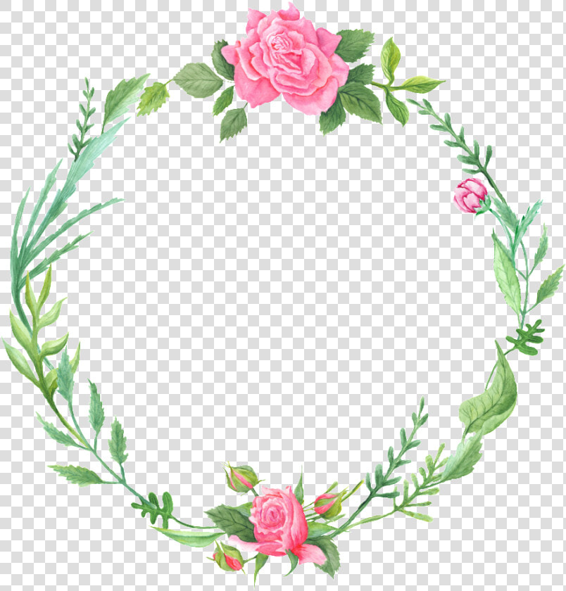 Literary Fan Green Leaf And Flower Wreath Decoration   Flower Wreath Transparent Background  HD Png DownloadTransparent PNG