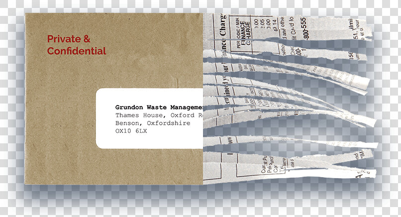 Grundon   Confidential Waste   Envelope  HD Png DownloadTransparent PNG