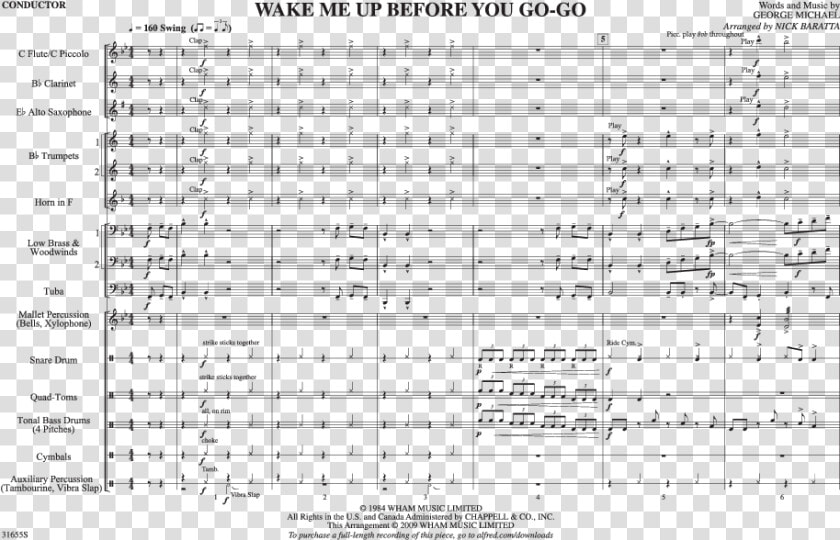 Wake Me Up Before You Go Go Thumbnail   You Want It Sheet Music  HD Png DownloadTransparent PNG