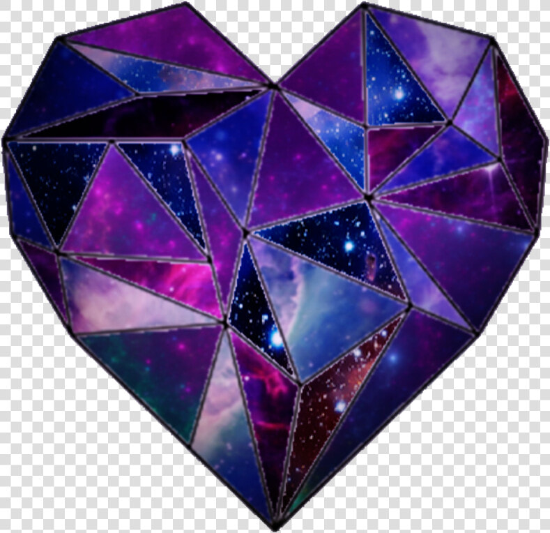  space  heart  shape  triangle  purple  blue  black   Blue Purple And Black Heart  HD Png DownloadTransparent PNG