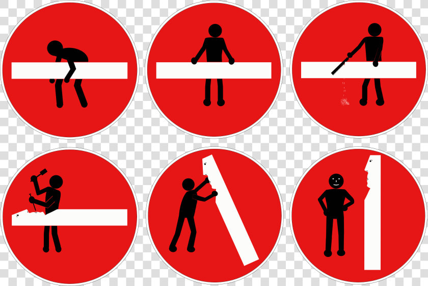 Stick Figure  Road Sign  Traffic Sign  Action  Isolated   Direction Road Signs  HD Png DownloadTransparent PNG