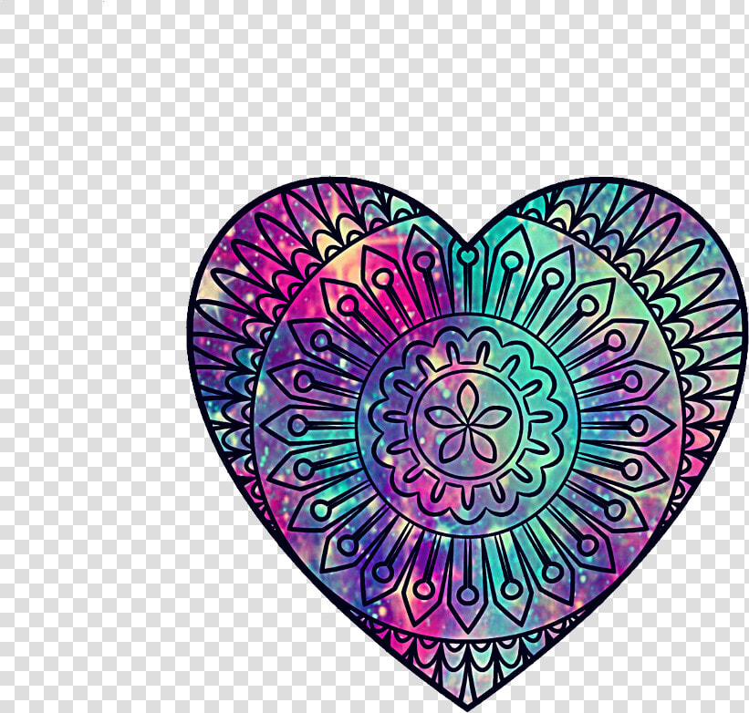  ftedtickers  heart  love  mandala  zentangle  design   Love Mandala  HD Png DownloadTransparent PNG