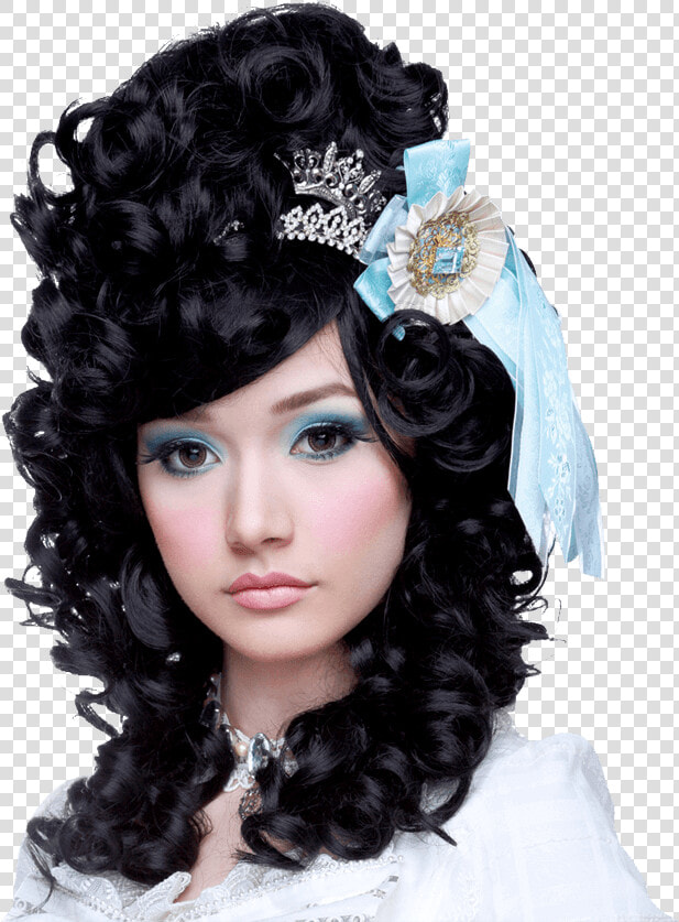 Marie Antoinette Black Wig   Black Marie Antoinette Wig  HD Png DownloadTransparent PNG