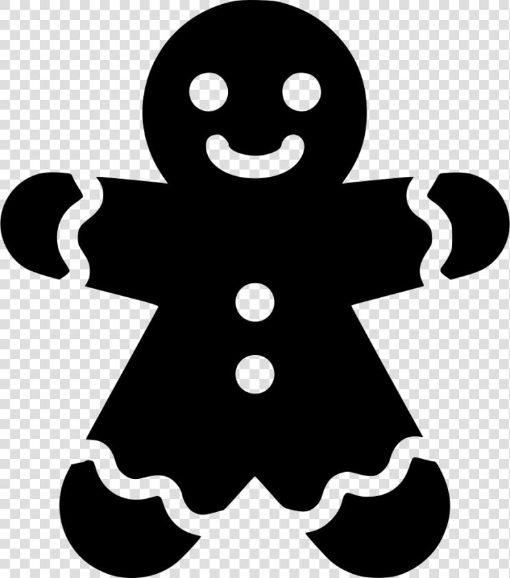 Clip Art Gingerbread Man Clipart Black And White   Gingerbread Man Svg Free  HD Png DownloadTransparent PNG