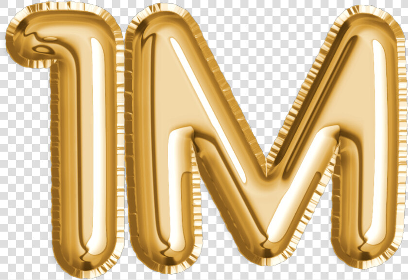 1m Gold Foil Balloon Diecut Sticker   1k Followers Png Balloons  Transparent PngTransparent PNG