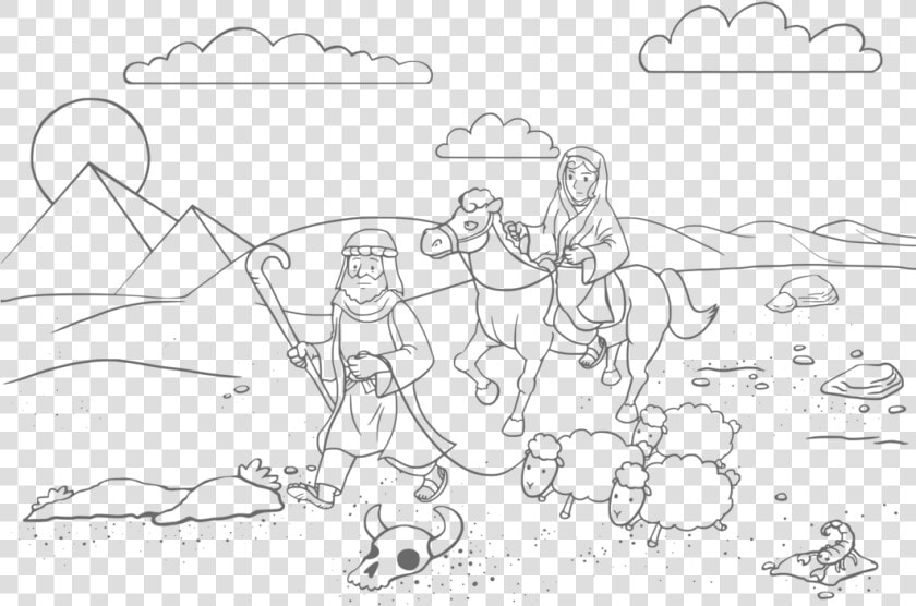 Bible Story Coloring Book The Story Of Abraham Binding   Abraham En Egipto Para Colorear  HD Png DownloadTransparent PNG