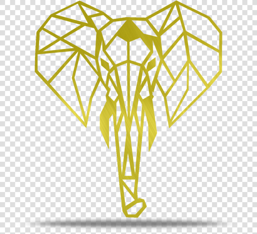 Geometric Elephant Metal Wall Art   Metal Art Elephant  HD Png DownloadTransparent PNG