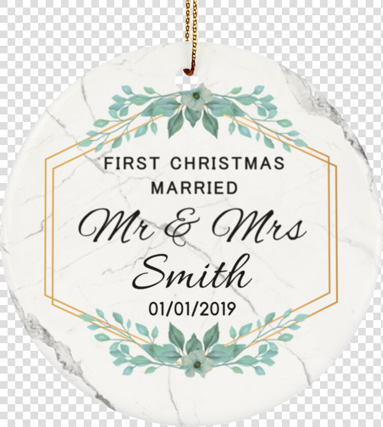 Keepsake Ornament First Christmas Married Ornament   Christmas Ornament  HD Png DownloadTransparent PNG